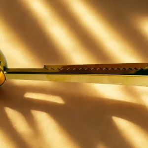 imagen de cuchara pinza para café color dorado