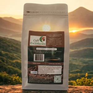 imagen café ensoñación gourmet grano atardecer